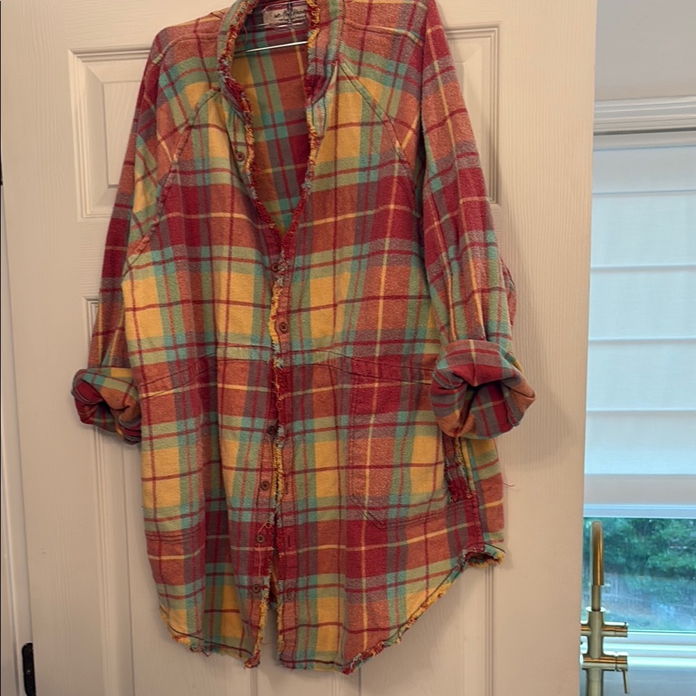 We The Free Multicolor Plaid Button Down Shirt